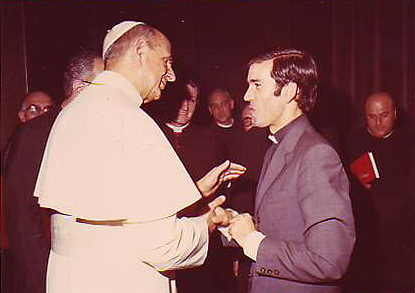 Don Antonio Sutera in conversazione col Papa Paolo VI