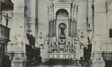 Presbiterio e abside della madrice negli anni "20
