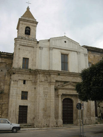 Facciata della chiesa di S. Rosalia (o del Purgatorio) nel 2008