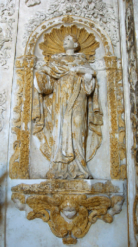 Statua in gesso di S. Tommaso d'Aquino