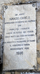 Epigrafe in onore di Ignazio Cascio