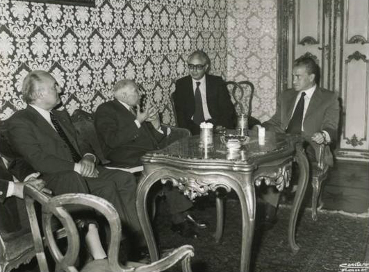 Ambrosini con Scalfaro, Ingrao e Maccanico
