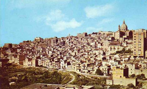 Panorama di Favara nella seconda metà degli anni "60/inizio anni "70 del XX sec.