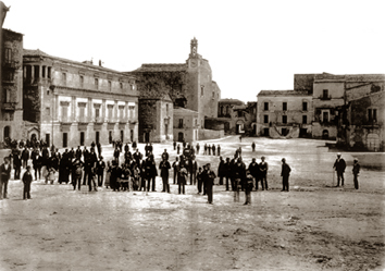 Piazza Cavour nel 1885 ca.